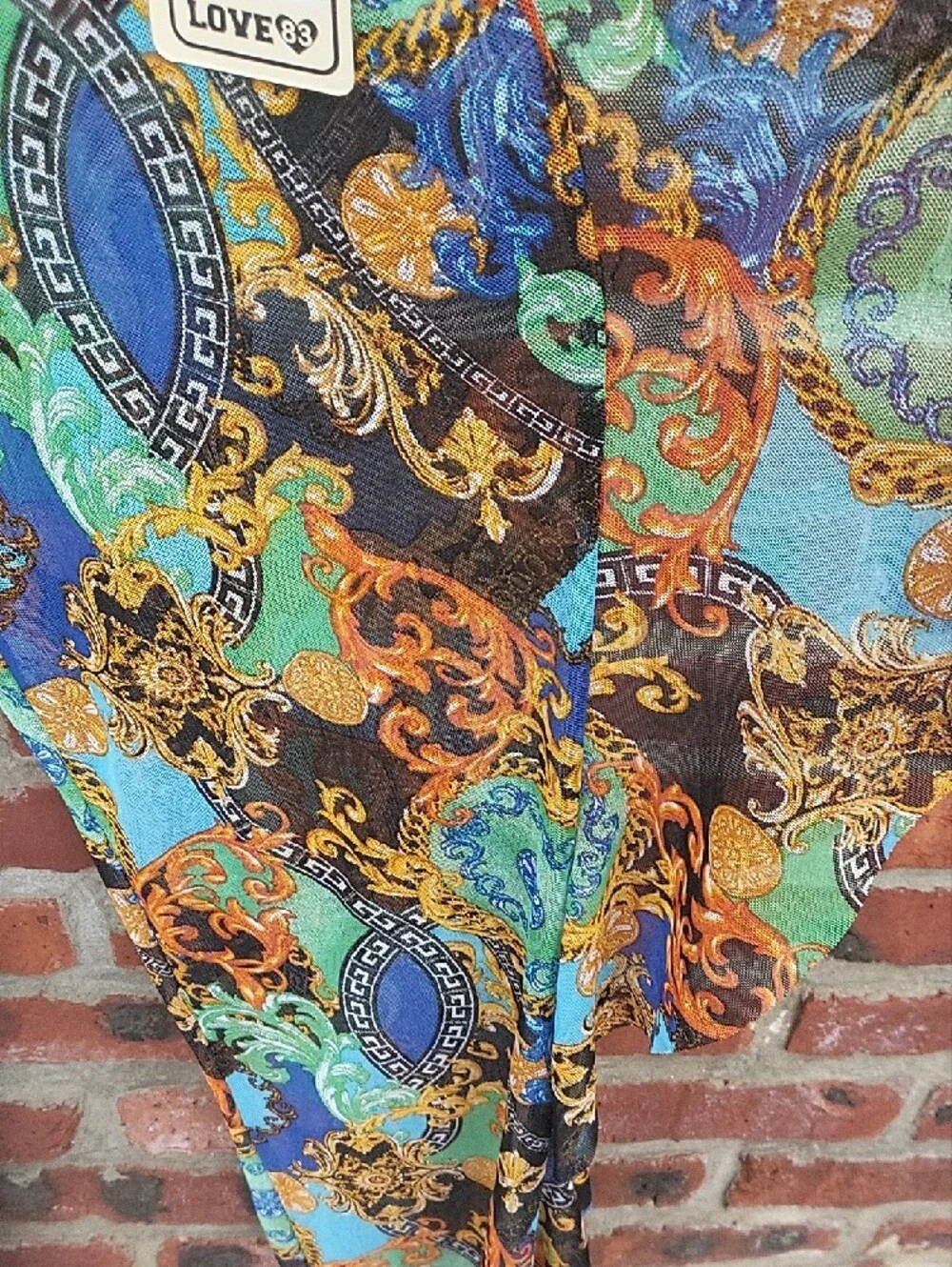 Love 83 Multicolor Tropical Print Swim Cover-Up Pants